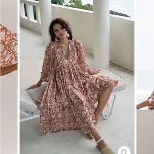 Daughters of India Kyra Midi Dress—Caramel